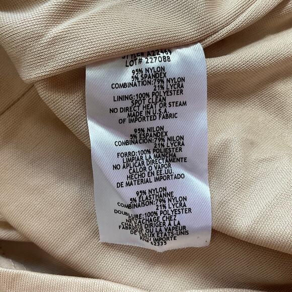 Betsy & Adam Sequined Cocktail Dress Size 4 Gold Caped Sleeveless Mini Sheath - Picture 11 of 14